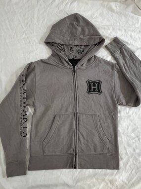 Harry Potter Hogwarts hoodie gray wizzard Universal Studios Small